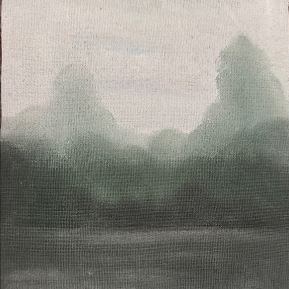Serene Green Landscape Canvas Art - Picture 1 of 4